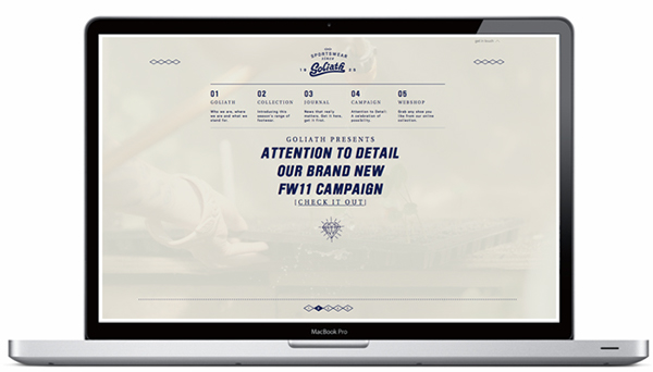 goliath Sportswear footwear shoe visual identity Webdesign brands