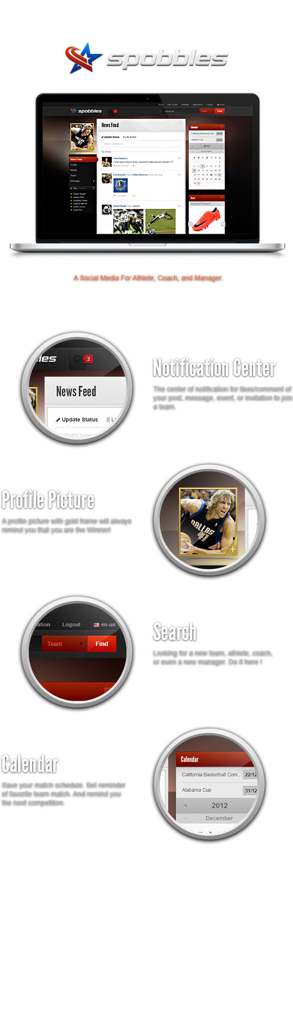 social media Social Media Design web app sport Sport website athlete Sporty socmed Spobbles