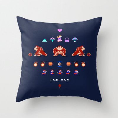 Gaming  graphic design Retro throw pillows pillows 8-bit 16bit videogame arcade pixel art vector
