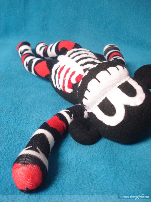 sock monkey toy doll skeleton Sock Doll