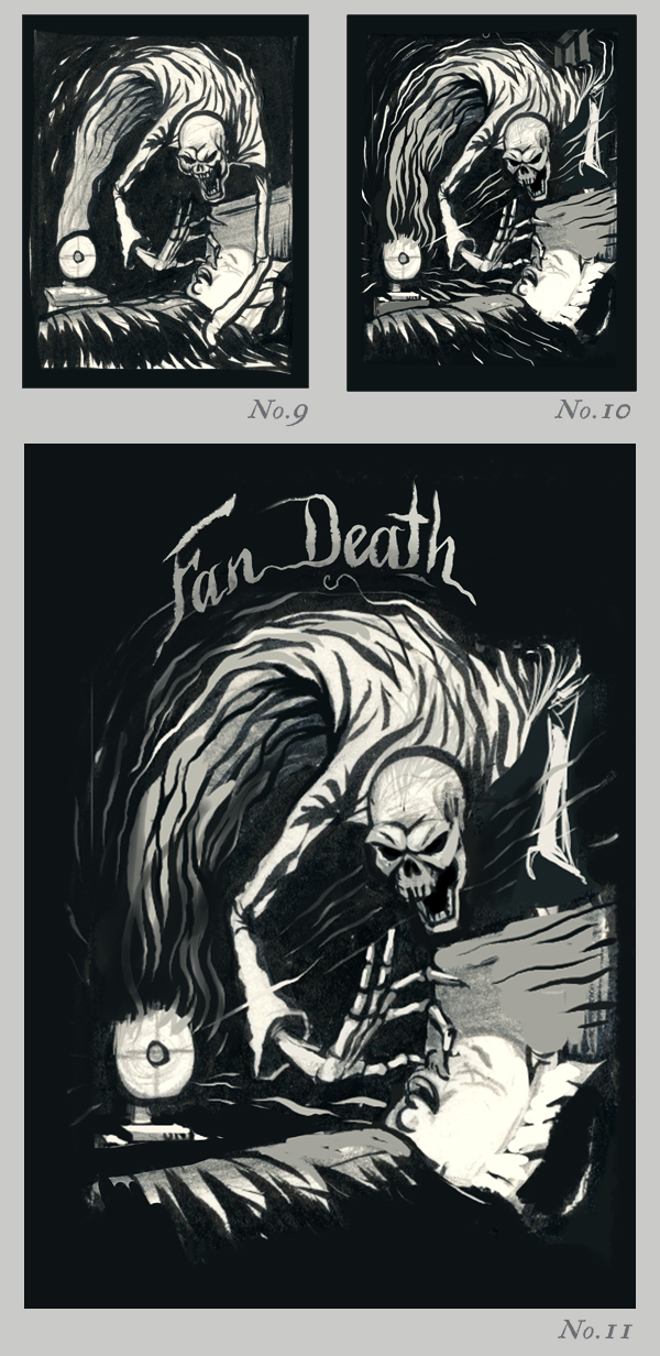 art of superstition illustrators ireland itsdod Damian O Donohue dod fan death print demon skull skeleton superstition IGI digital swirl Twisting