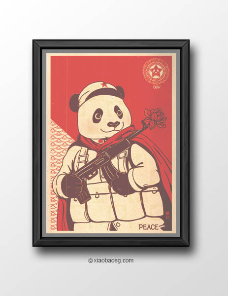 Panda  Propaganda vintage revolution xiaobaosg OBEY Lenin Leninism pandaism pansanity