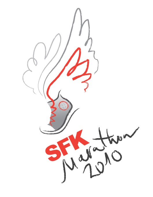 Marathon children charity logo San Diego sfk wing sneaker lace identity