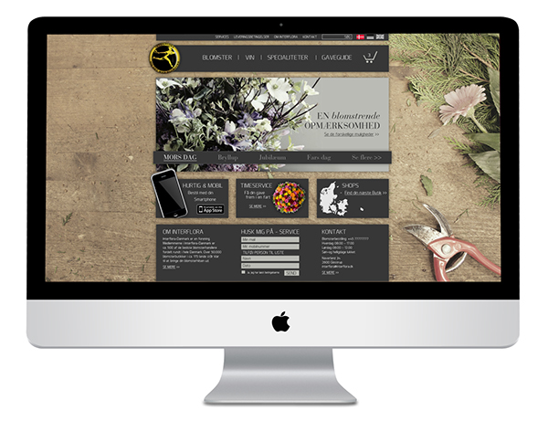 interflora Web design Corporate Identity online shop