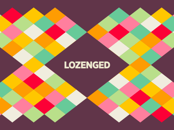 lozenged motion gif color colorful gweno challenge pink turquoise yellow vivid green graphics
