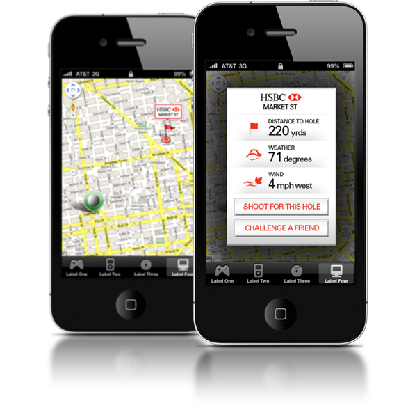 HSBC golf HSBC Golf user experience UI digital iphone android ipod device mobile device Zack Travis Zach Travis digitaria JWT