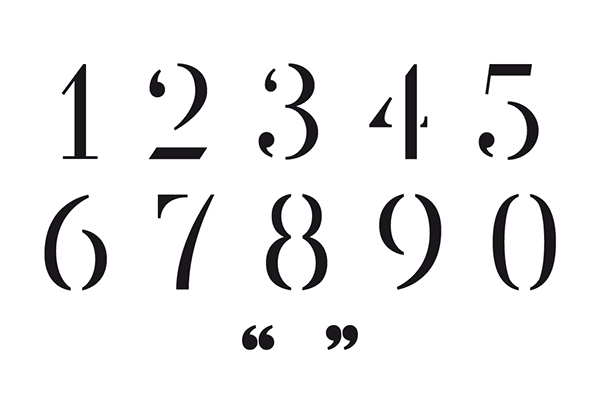 Stencil Numbers type design type consultancy men's magazine Wardrobe Magazine Mongoose Publishing editorial Miguel Batista Irene Danesi kuala lumpur