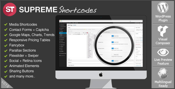 wordpress plugin supreme Shortcodes supreme shortcodes Responsive media Elements