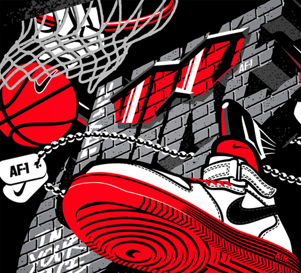 Davy Le Chevance MIGHTY SHORT Nike tee-shirt Graphic Tee-shirt Foot Locker Nike slam dunk cleats basketball short SHORT ILLUSTRATION