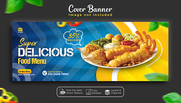 Food menu Facebook cover banner's