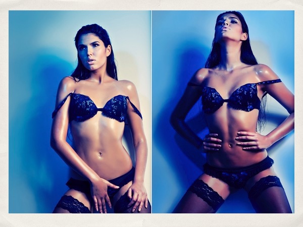 Carnival editorial sexy Hot girl lingerie Brian Haisder larissa Scmhidt model photo black Couch dark