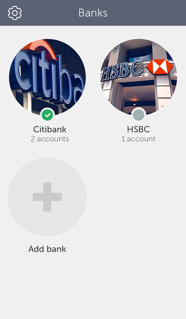 Concept idea of banking app