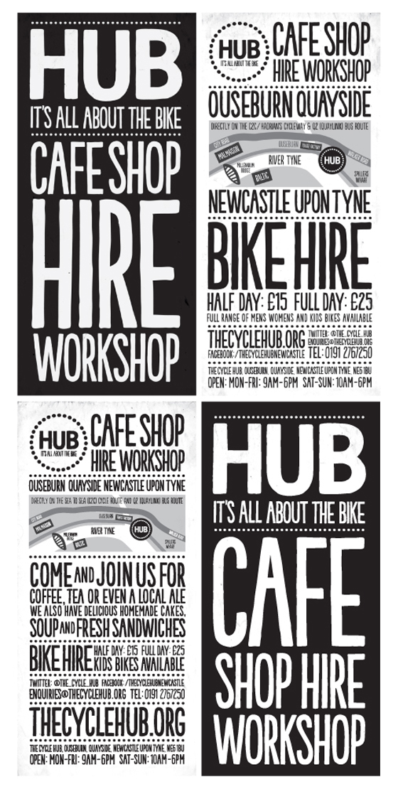 cycle cafe typographic muro buro Brand Development cycle hub
