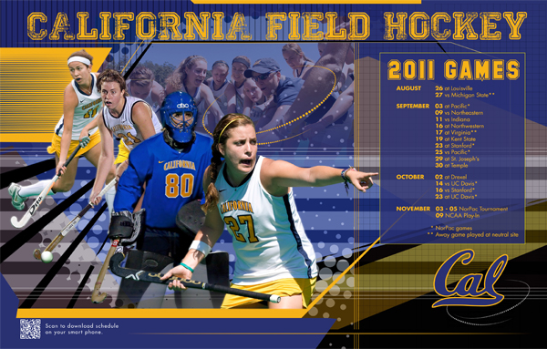 cal  Field Hockey  poster  schedule