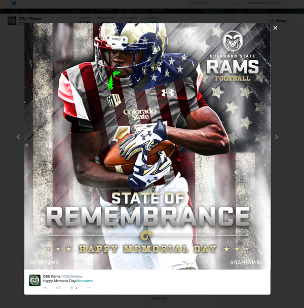 sports football NCAA rams Colorado State CSU memorial day Holiday