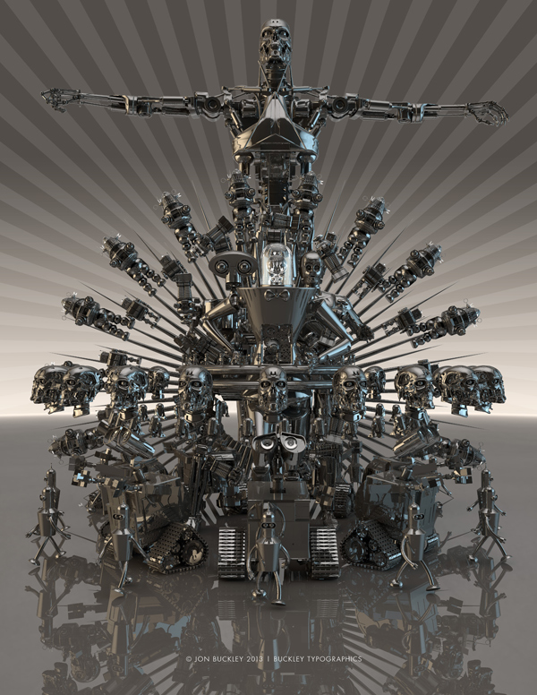 robot 3D star wars Lost In Space Robby Robot RUR R2D2 C3P0 Robot 2000 bender futurama Wall-e terminator italian futurism