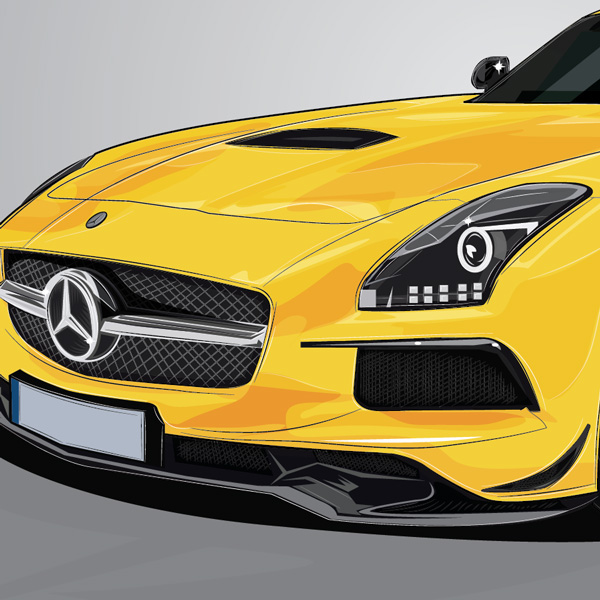 adobe illustrator design graphics art graphicdesign vectorart kematica kenmata SLS AMG Mercedes Benz Cars  Automobile