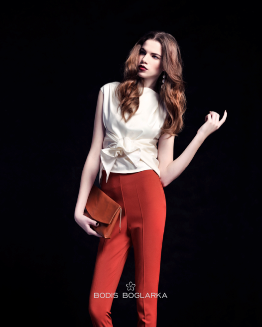 model red Balenciaga campaign