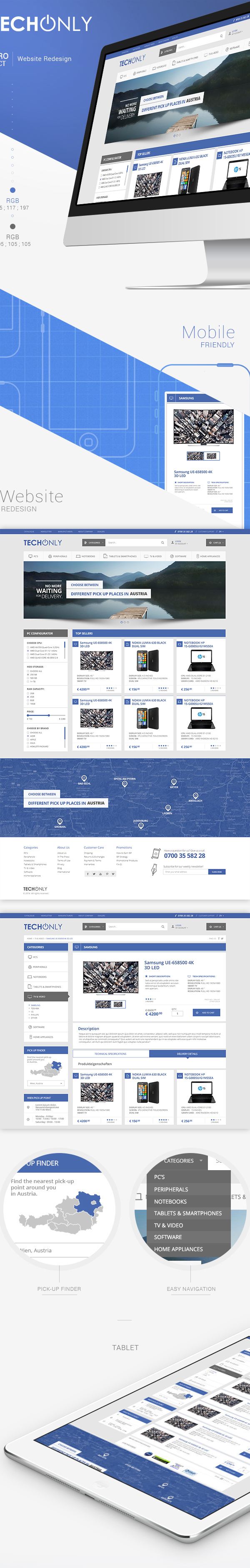 online e-commerce shop tech Technology creative Responsive design Web bulgaria austria minimalistic