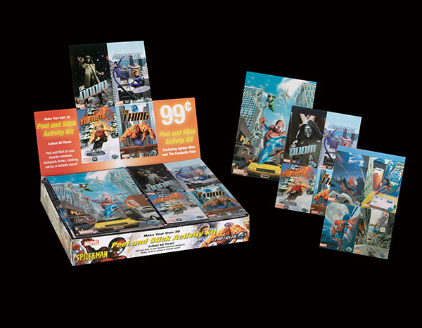 Retail Sales Creative Design postcards Spiderman™ Fantastic Four™ Displays Signage
