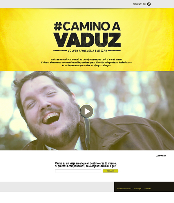 Vaduz Camino a Vaduz Kike Documentary  Website landing page