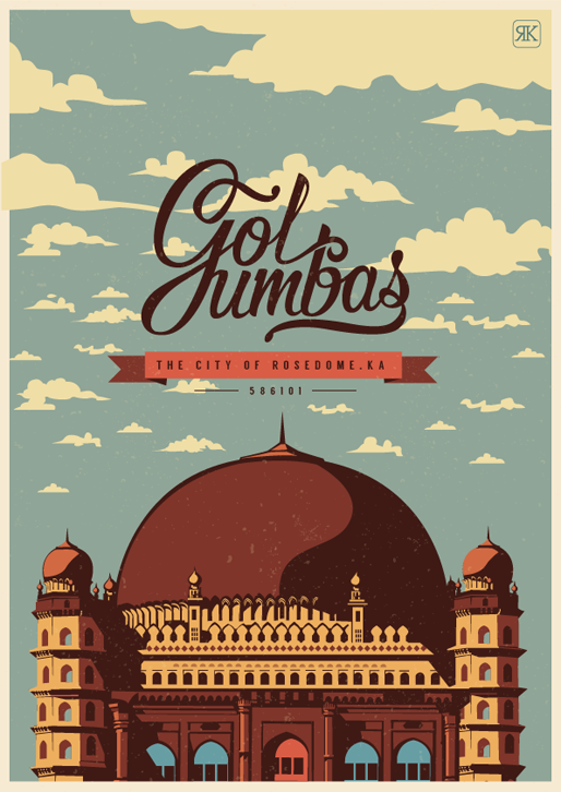 post cards  posters India bangalore  hampi  belur mysore gol gumbaz  vintage  Vintage Posters  Travel  Travel Posters