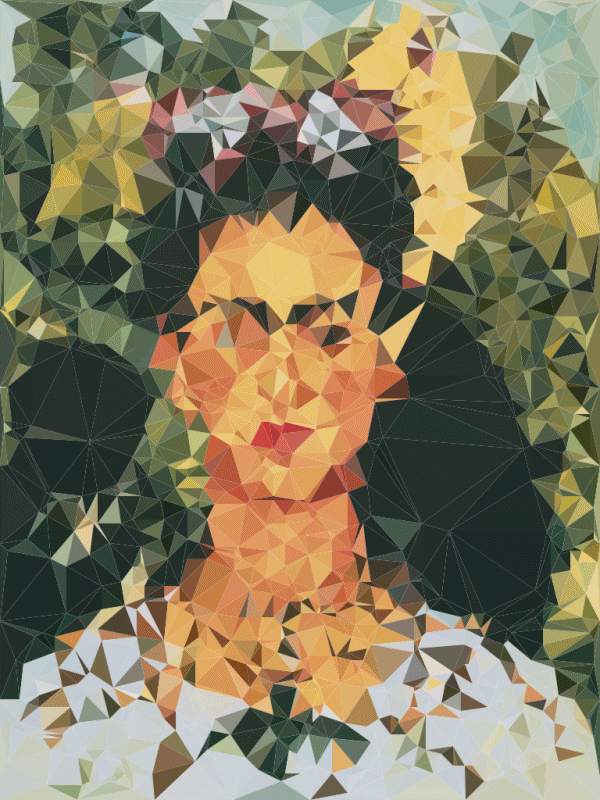 lowpoly self portrait portrait art resignification Frida Kahlo Picasso modigliani gauguin Tarsila matisse van gogh
