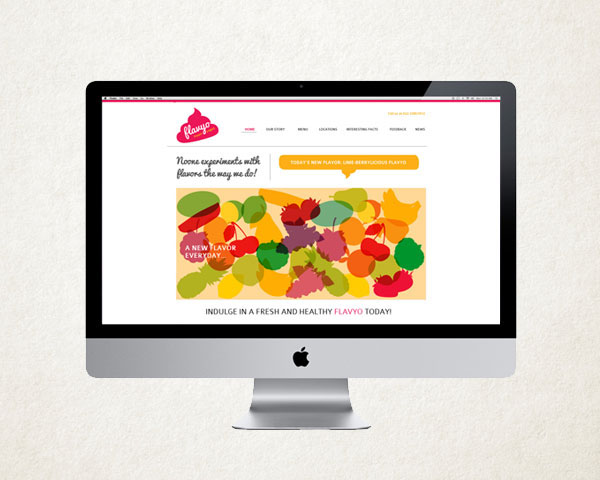 logo frozen yogurt Website Design