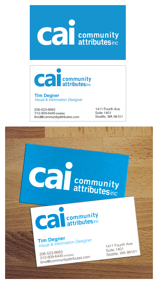 brand design Freelance seattle cai Community Attributes Business Cards biz cards Promotional Indentiy logo logos infographic contract blue
