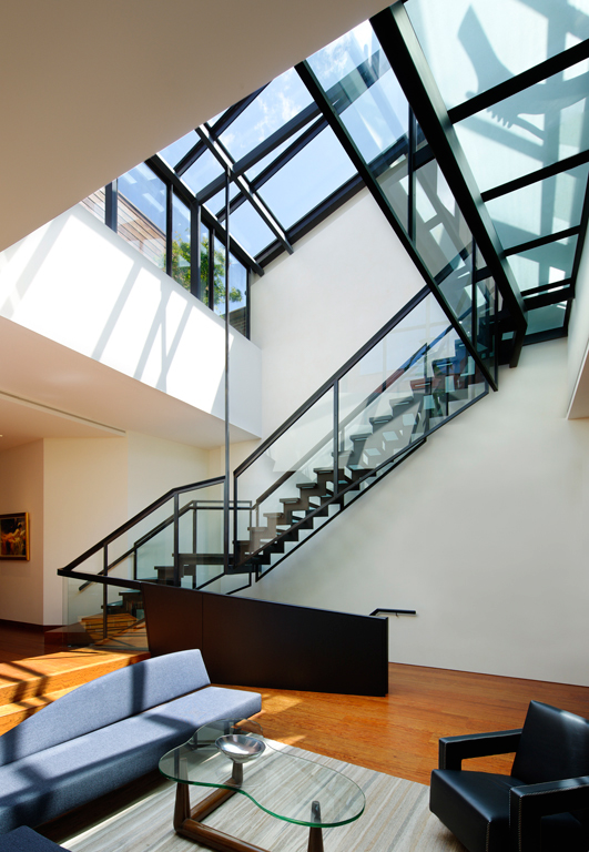 joshua bell penthouse apartment new york city Violin wenge wood glass stair  light roof terrace Charles Rose Architects Charles Rose