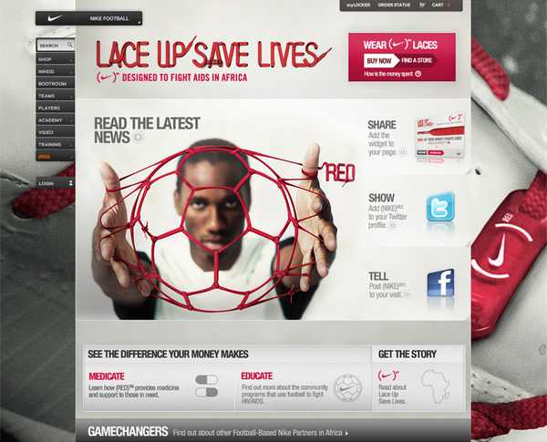 Nike football laces red sports Lace Up save lives