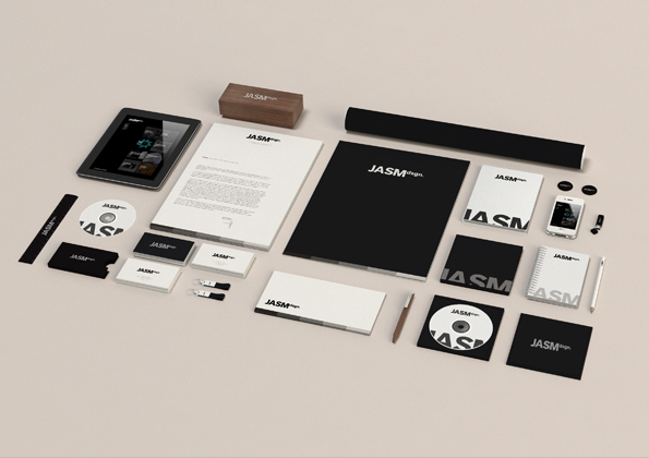 logo brand business card clean minimal letterhead simple black White design modern Stationery