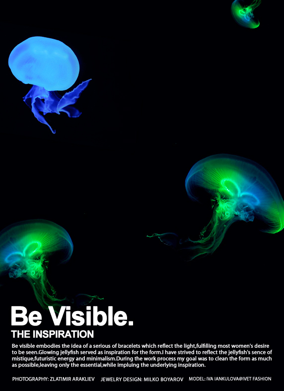 jellyfish future evolution jelwery minimal bracelets video motion colors green blue animal