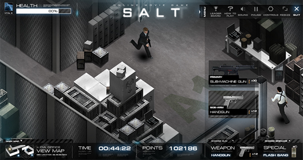 Jeff Mendoza iphone iPad game movie site movie Salt Sony pictures