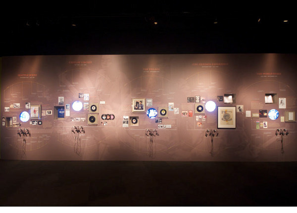 Interactive Wall Exhibition  interactive graphic design  museum rock music