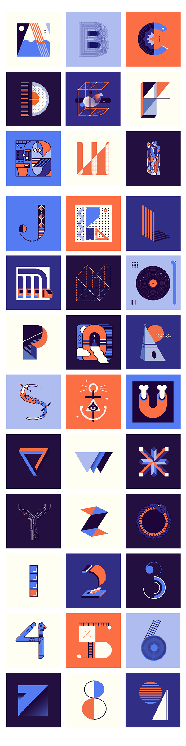 36 days of type project on Behance