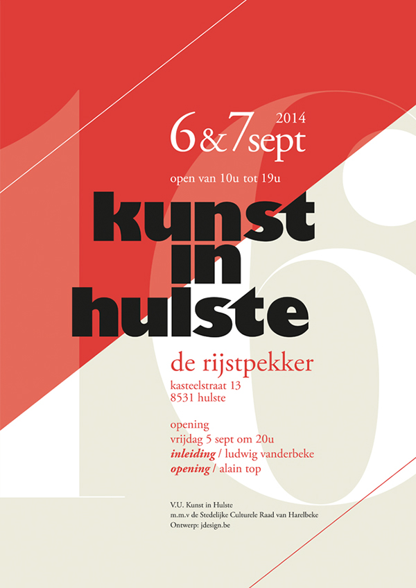 kunst IN Hulste Kunst in Hulste JDesign art expo Tentoonstelling affiche flyer poster uitnodiging Invitation exposition