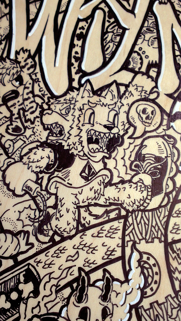 lei melendres iamleight leight doodle doodles monsters aliens creatures robots random skateboard Board sports