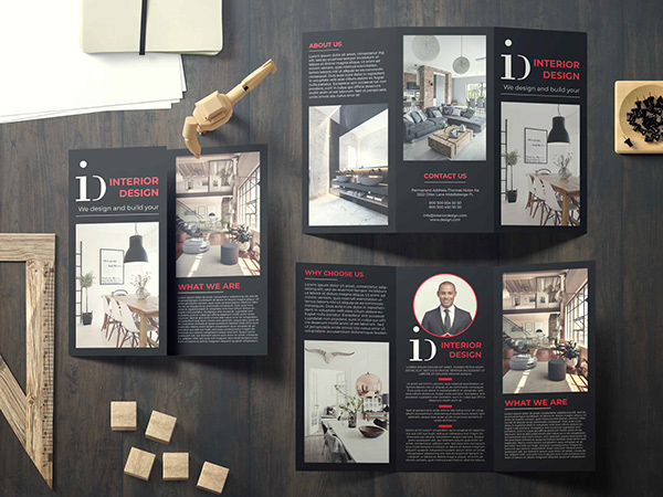 Interior Trifold Brochure Design.