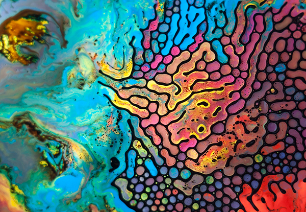 macro colors vivid colorful graphic magnet ferrofluid