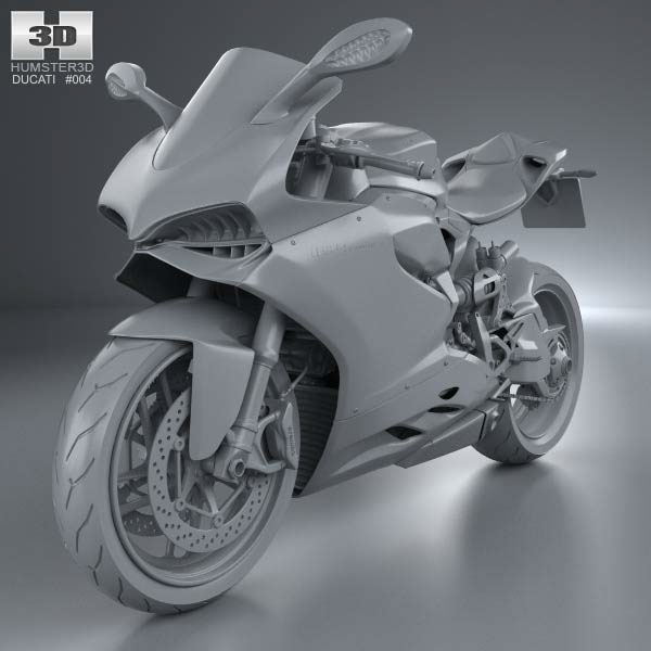 motorcycle sport bike Bike Ducati panigale 3ds max Render 3D 3D model 3d modeling