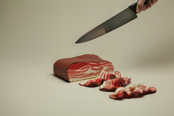 stop motion rebus scrap Lard bacon jeu dent faon Pâte à modeler clay Plasticine