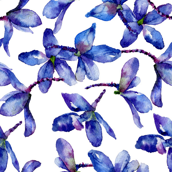 watercolor pattern акварель цветы