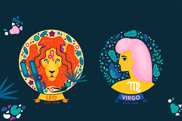 12 Astrology Zodiac Signs Collection on Behance