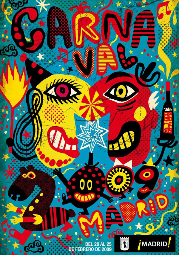 Carnaval madrid poster design