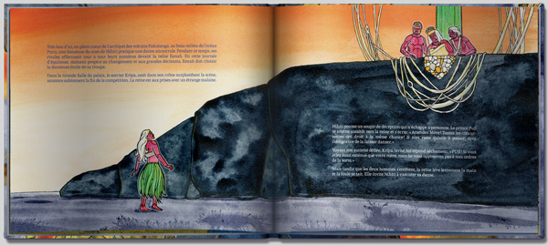 children book livre enfant action story histoire Island volcano monster prince fantasy Self-publish