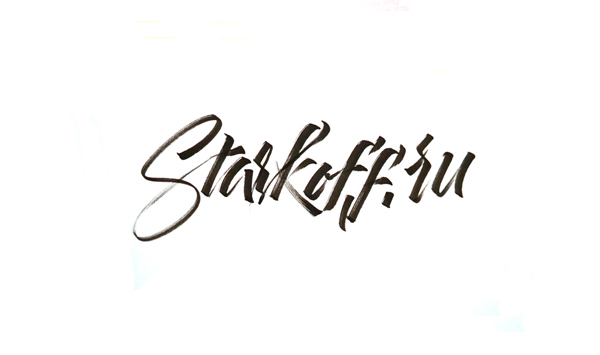 logo Logotype webstudio Web studio starkoff lettering handmade
