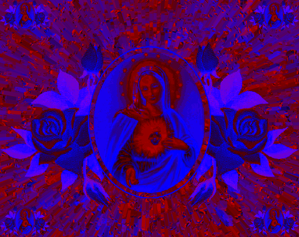 gif digitalart digitalcollage colors religious religion paulamorales maria madonna virgen avemaria sagradocorazon