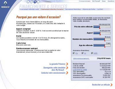 Content Management System france client-site renault Financial Services stock photography Proxicom