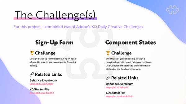 Adobe XD Creative Challenge: Form Field States